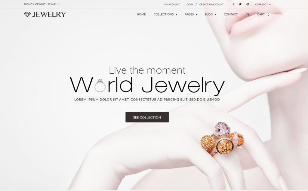 jewelry store website template